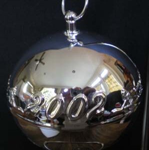 2002 Silver Plated Sleigh Bell Christmas Ornament by Wallace
