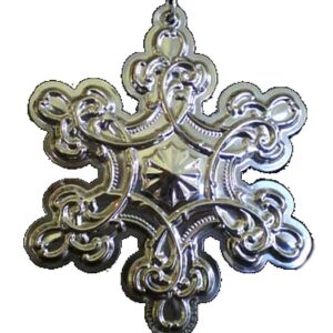2007 Grande Baroque Snowflake Sterling Silver Christmas Ornament by Wallace 10th Edition