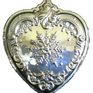 ​2007 Grande Baroque Heart Snowflake Sterling Silver Christmas Ornament by Wallace 16th Edition