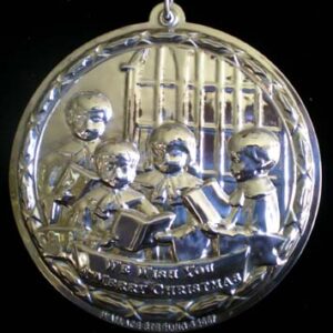 2007 We Wish You a Merry Xmas Songs of Xmas Sterling Christmas Ornament by Wallace 8th Edition