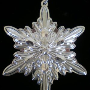 2009 Lismore Snowflake Sterling Christmas Ornament by Waterford 9th Edition