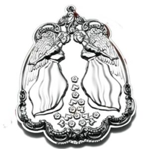 2010 Wallace Grande Baroque Angel Sterling Silver Christmas Ornament 10th Edition