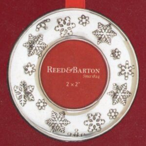 Snowflake Scene Picture Frame Sterling Christmas Ornament by Reed and Barton