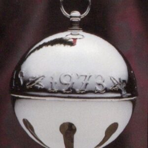 1973 3-D Silver Plated Sleigh Bell Christmas Ornament by Wallace Silversmiths