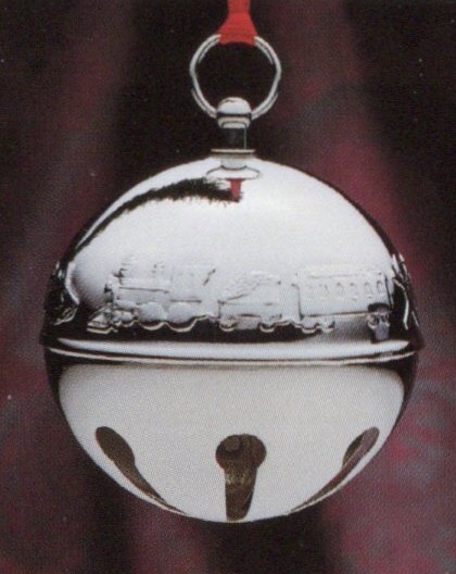 1974 3-D Silver Plated Sleigh Bell Christmas Ornament by Wallace Silversmiths