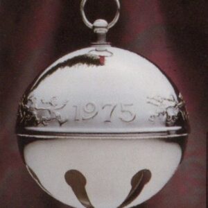 1975 3-D Silver Plated Sleigh Bell Christmas Ornament by Wallace Silversmiths