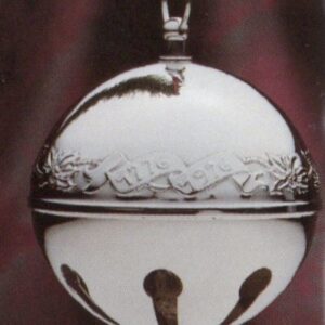 1976 3-D Silver Plated Sleigh Bell Christmas Ornament by Wallace Silversmiths