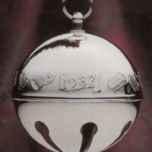 1982 3-D Silver Plated Sleigh Bell Christmas Ornament by Wallace Silversmiths