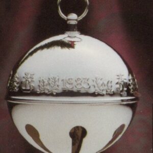 1983 3-D Silver Plated Sleigh Bell Christmas Ornament by Wallace Silversmiths