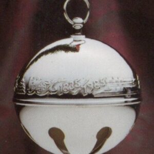 1985 3-D Silver Plated Sleigh Bell Christmas Ornament by Wallace Silversmiths