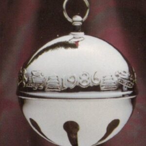 1986 3-D Silver Plated Sleigh Bell Christmas Ornament by Wallace Silversmiths