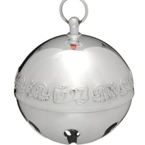 1997 3-D Silver Plated Sleigh Bell Christmas Ornament by Wallace Silversmiths